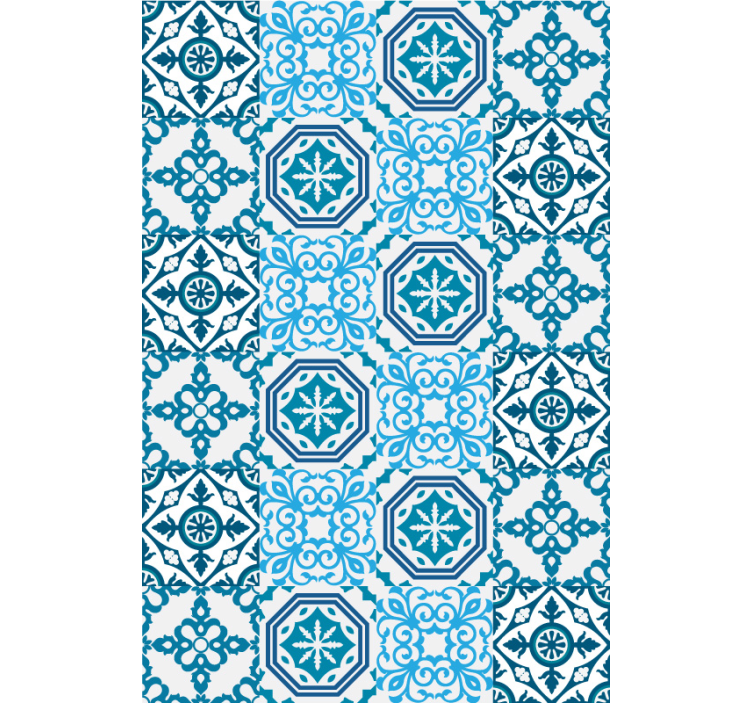 Tile wallpaper ornamental tile design - TenStickers