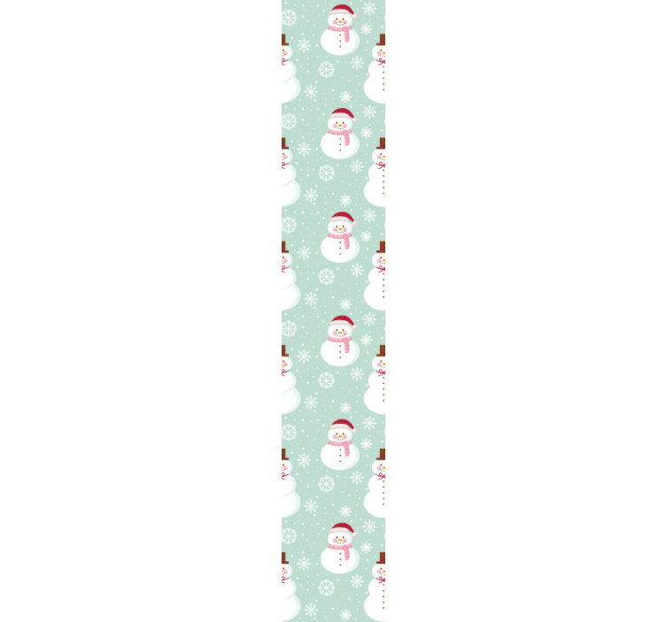 Festive Snowmen Pattern christmas wallpaper - TenStickers