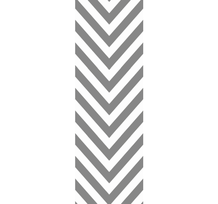 Grey and white chevron striped wallpaper - TenStickers