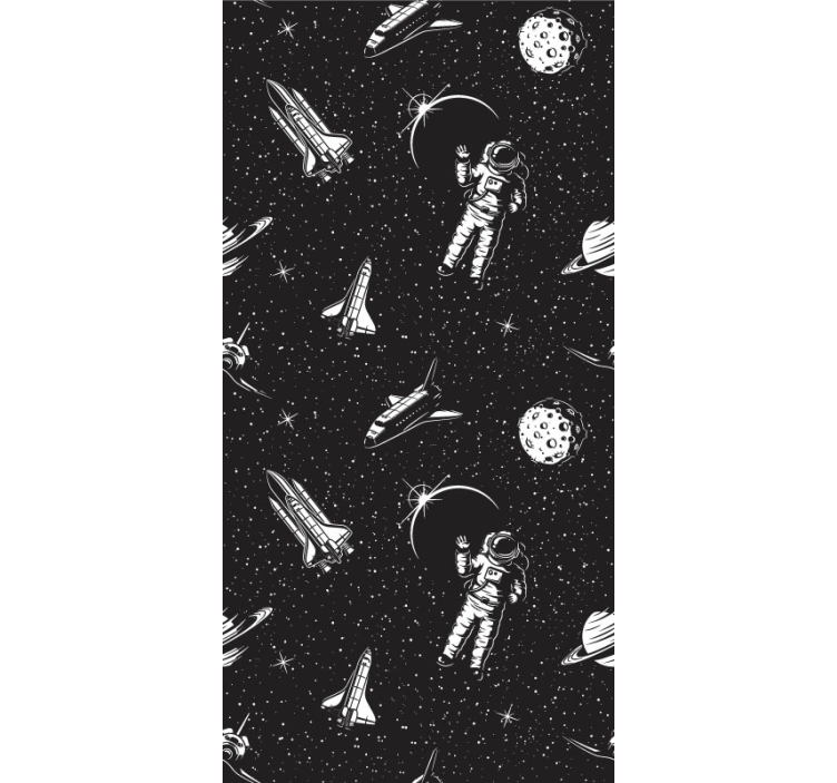 Astronauts in Space star wallpaper - TenStickers