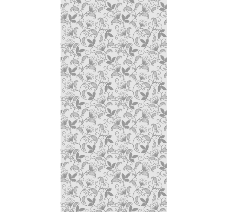 Sophisticated Flower Illustration floral ornament wallpaper - TenStickers