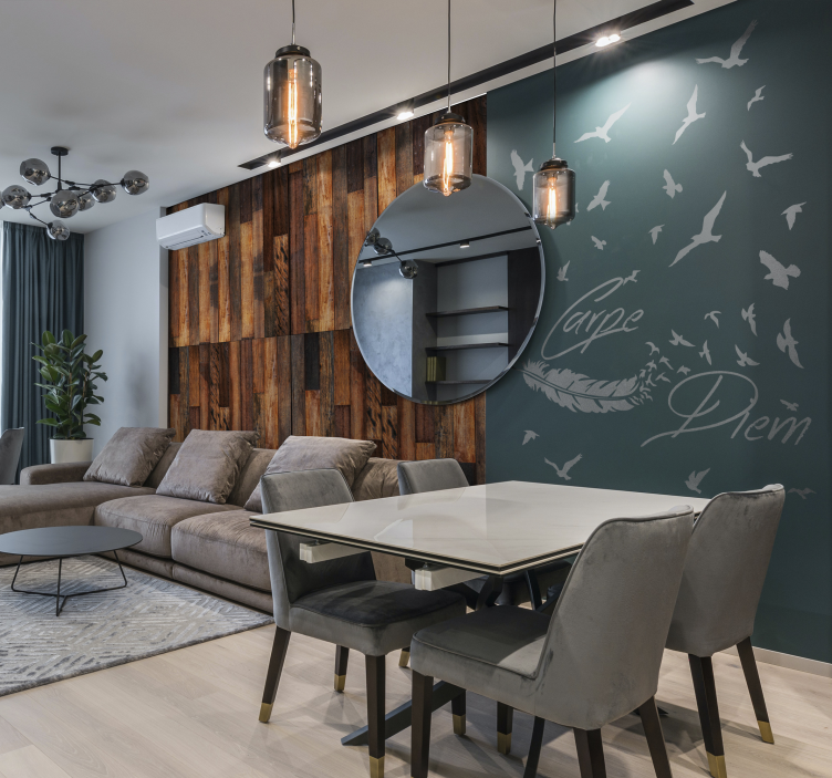 Natural Calm wood wallpaper - TenStickers