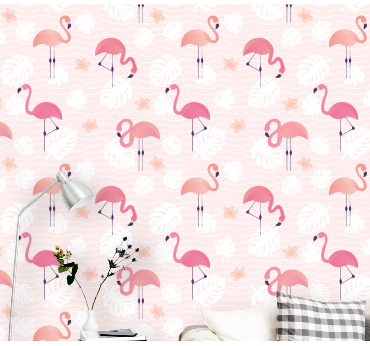 Flamingo Serenity animal wallpaper - TenStickers