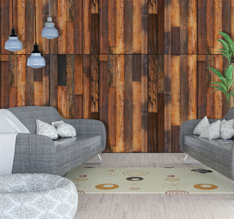 Natural Calm wood wallpaper - TenStickers