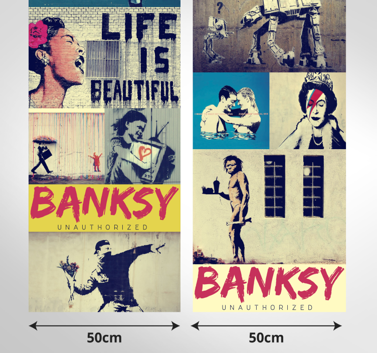 Collage - Bansky Art Wallpaper - TenStickers