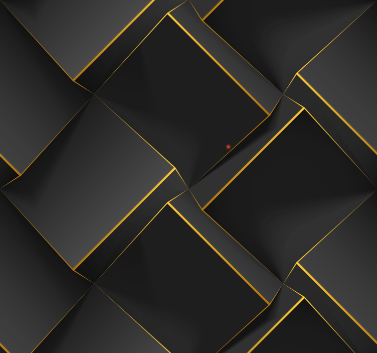 Black shapes 3D wallpaper - TenStickers