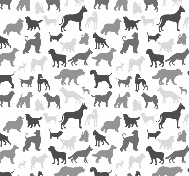 Silhouette Canines animal wallpaper - TenStickers