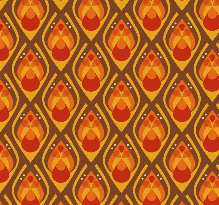 Angular Teardrop geometric wallpaper - TenStickers