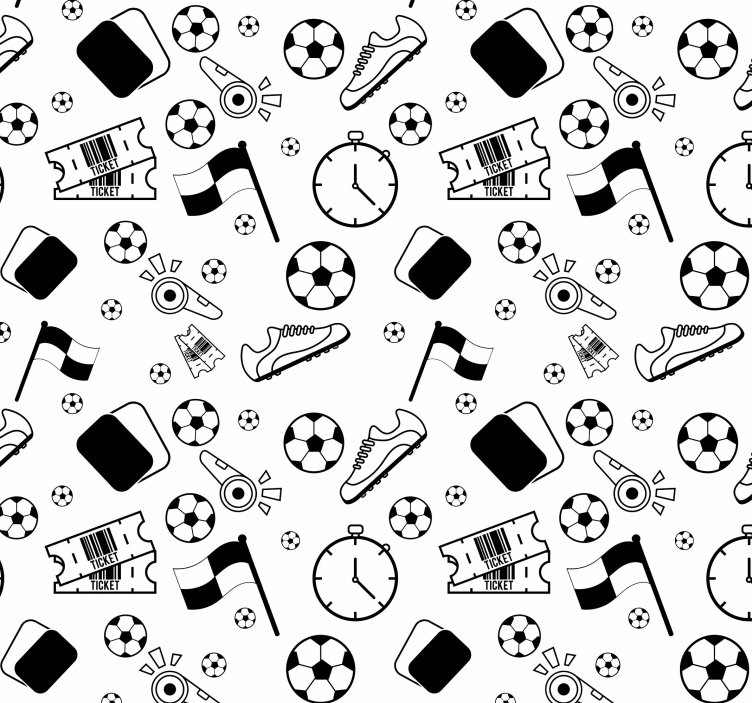 Soccer Motifs scandinavian wallpaper - TenStickers