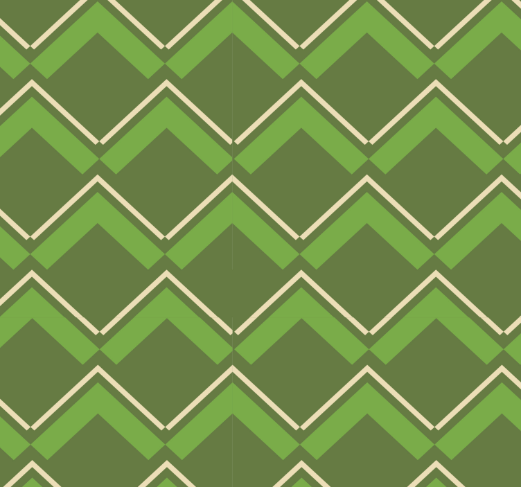 Vintage wallpaper green background rhombuses - TenStickers