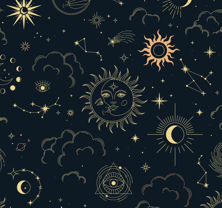 Celestial Elements Design star wallpaper - TenStickers
