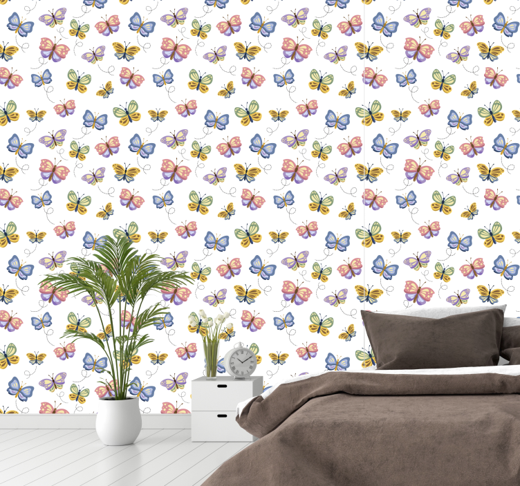 Butterfly wallpaper butterfly design - TenStickers