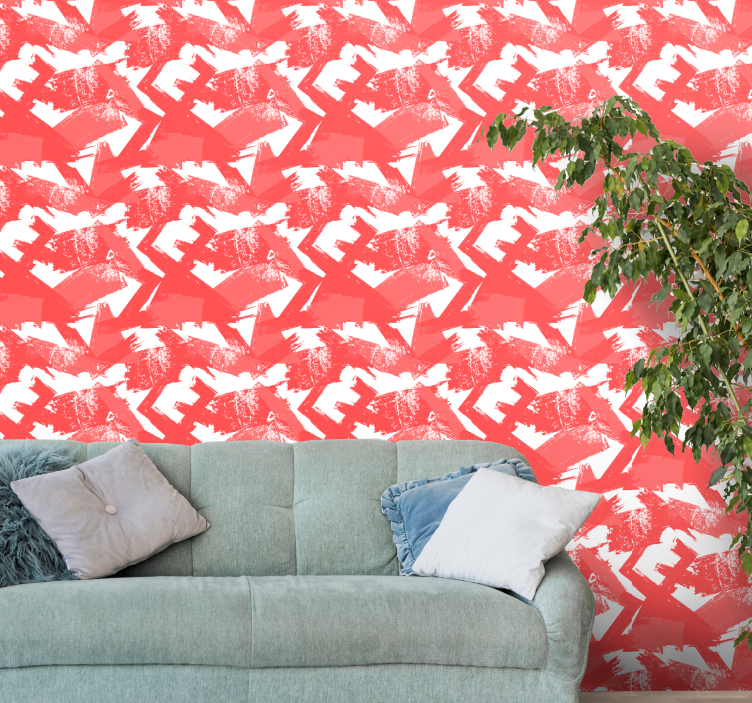 Abstract Angular Pattern geometric wallpaper - TenStickers