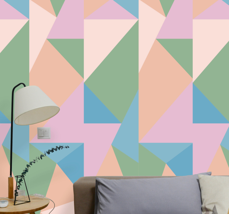 Abstract simple motif triangle wallpaper - TenStickers