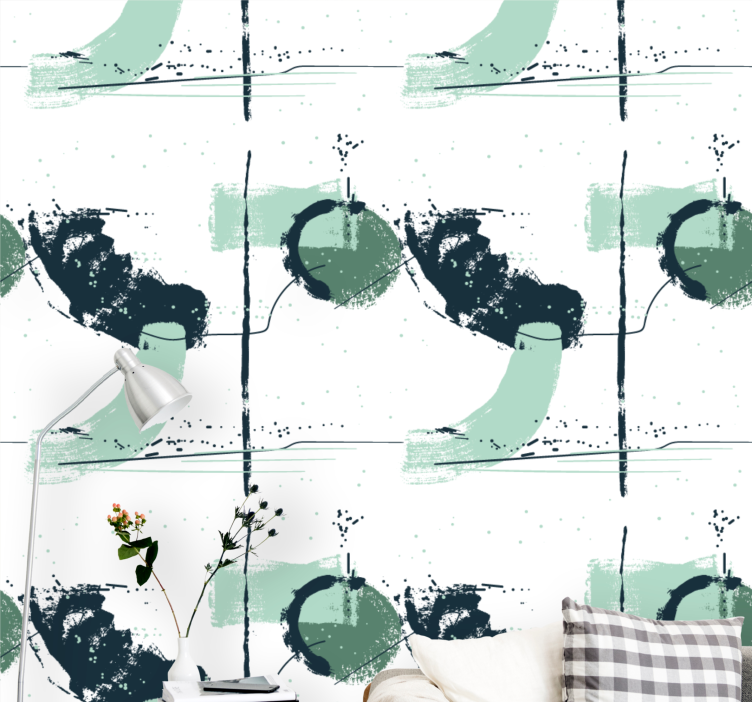 Abstract wallpaper abstract geometric shapes - TenStickers