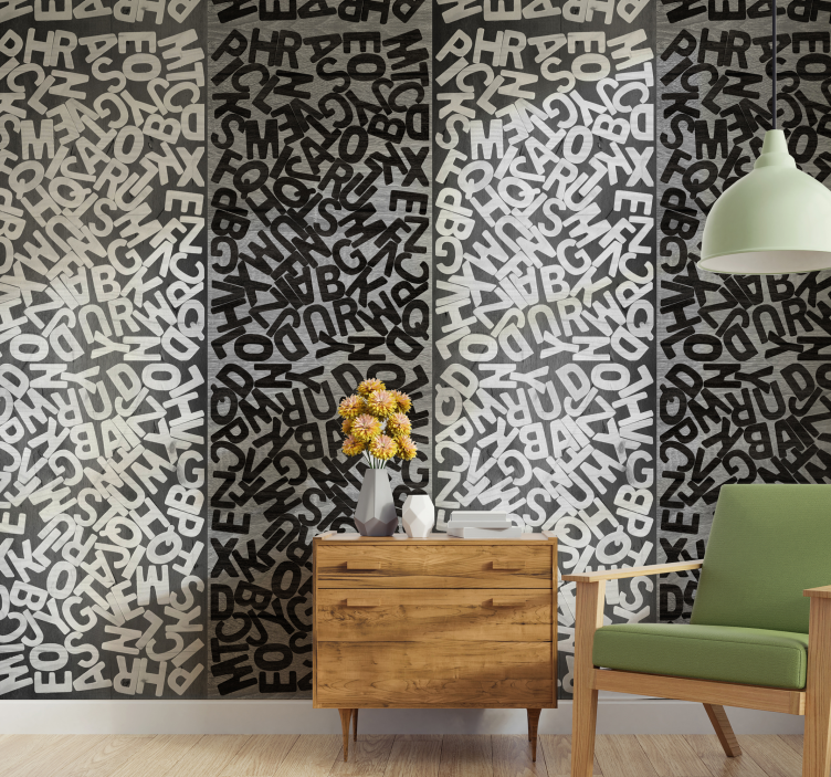 Alphabet Chaos letter wallpaper - TenStickers