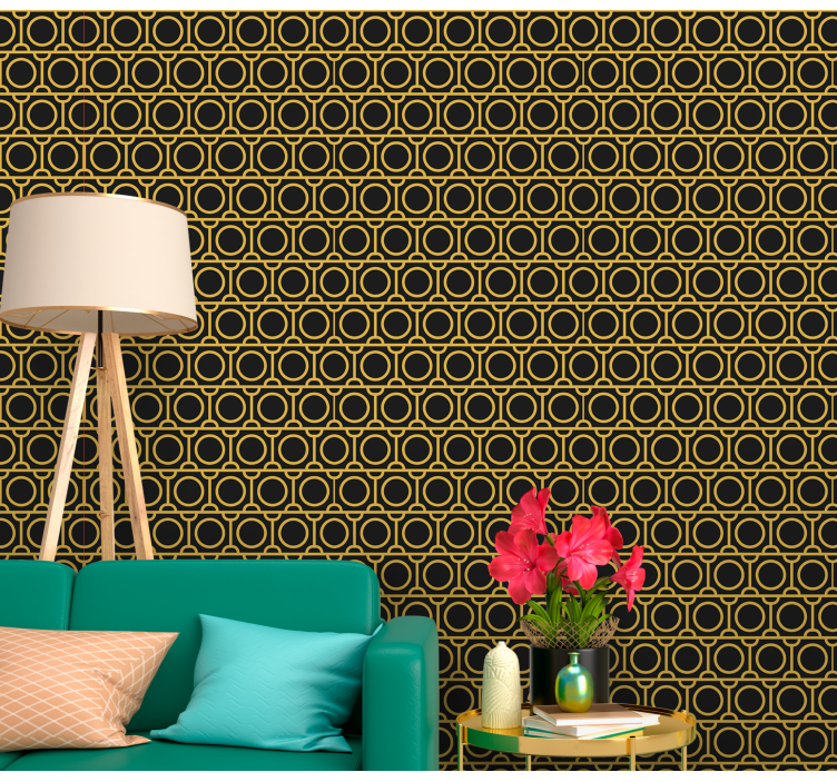 Angular Bands geometric wallpaper - TenStickers