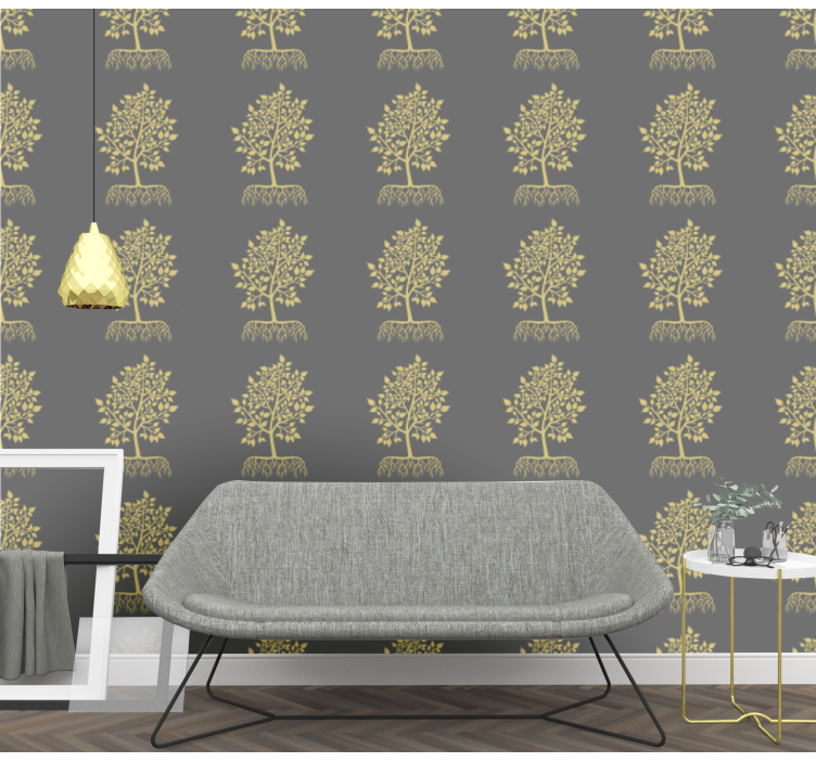 Arboreal Motif tree wallpaper - TenStickers