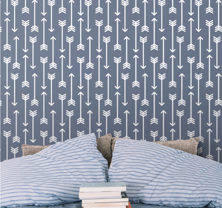 Arrow motif design scandinavian wallpaper - TenStickers