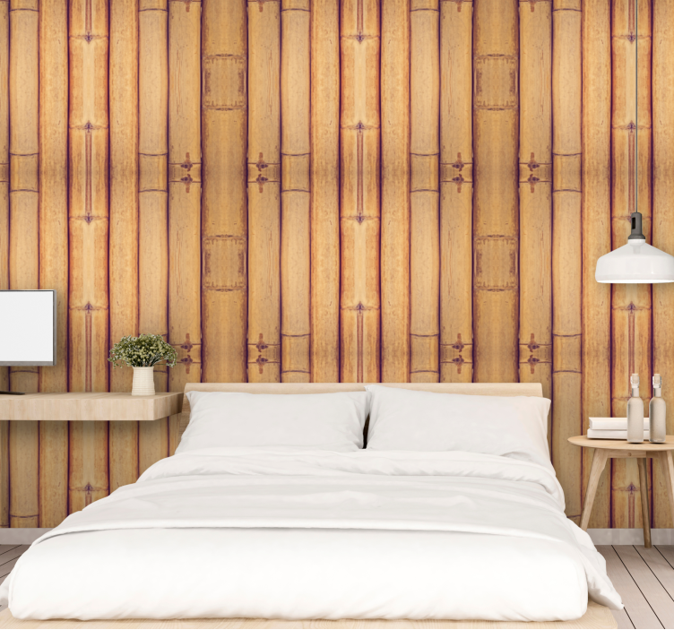 Bamboo Texture brick wallpaper - TenStickers
