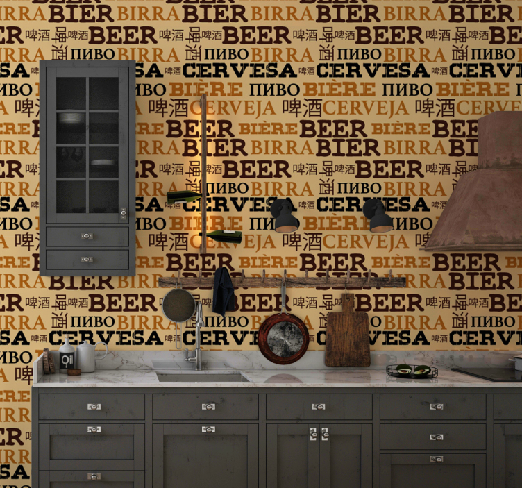 Beer Typography letter wallpaper - TenStickers