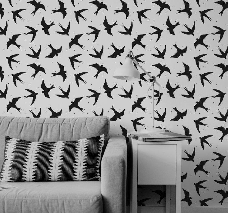 birds flying away Dining Room Wallpaper - TenStickers