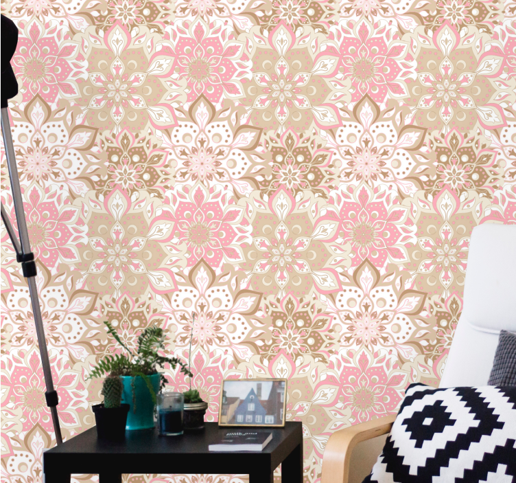 Botanical Intricate Sophistication floral ornament wallpaper - TenStickers