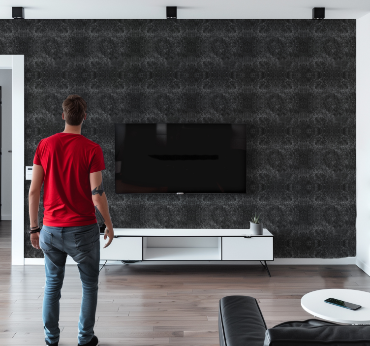 Carbon effect black wallpaper - TenStickers