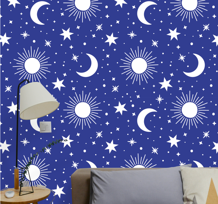 Celestial Bodies Motif star wallpaper - TenStickers