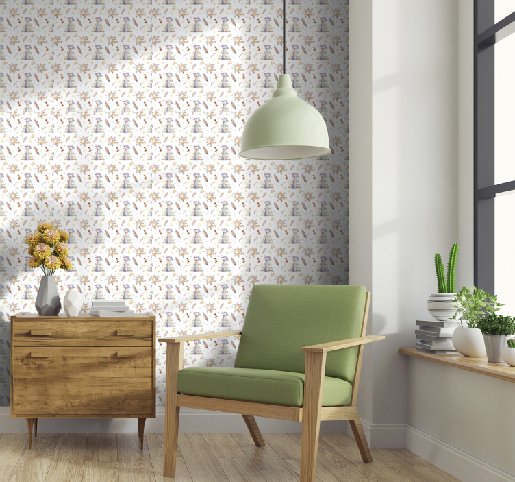 Western tent pattern customised wallpaper - TenStickers