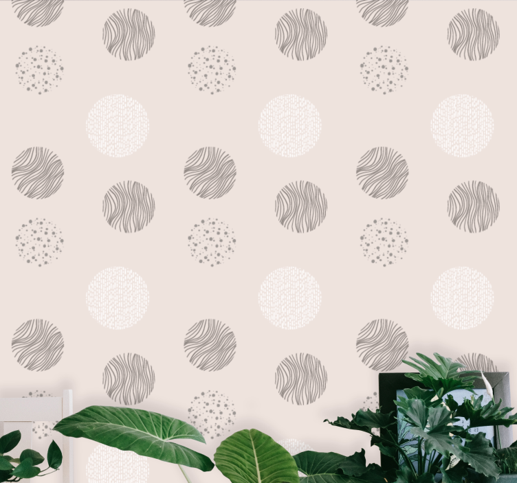 Circular Pattern Motif geometric wallpaper - TenStickers