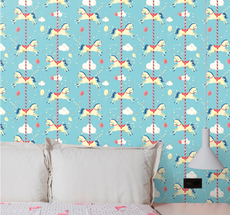 Circus Ducks Delight animal wallpaper - TenStickers