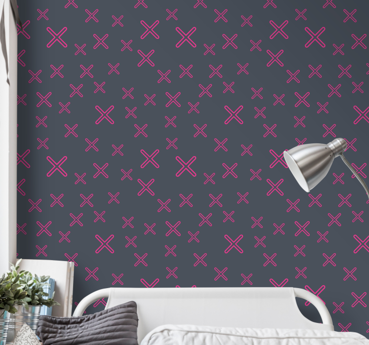 Colorful crosses geo Teen Bedroom Wallpaper - TenStickers