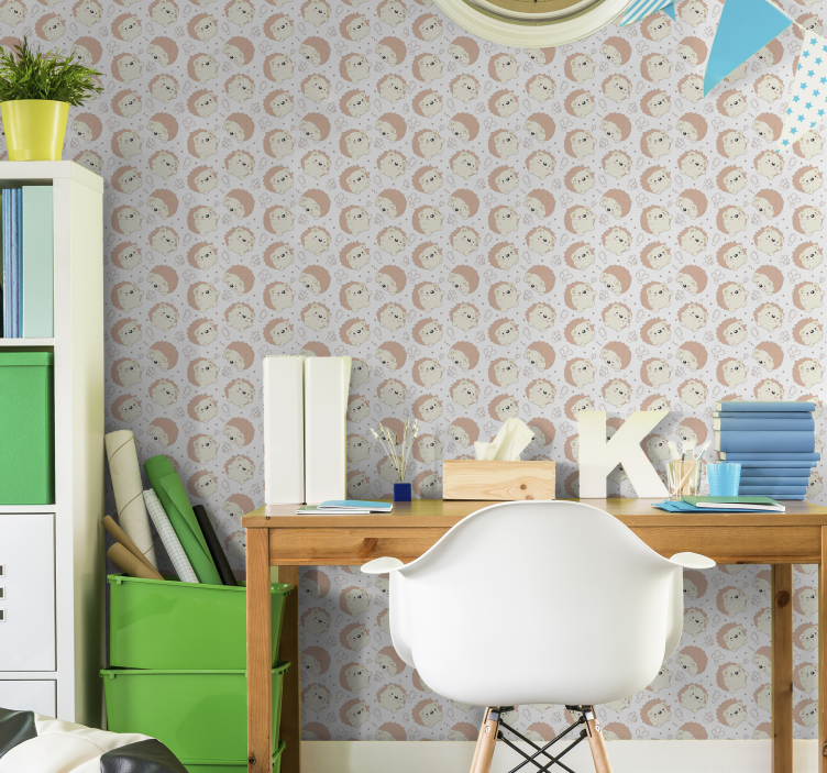 Hedgehog motif kids wallpaper - TenStickers