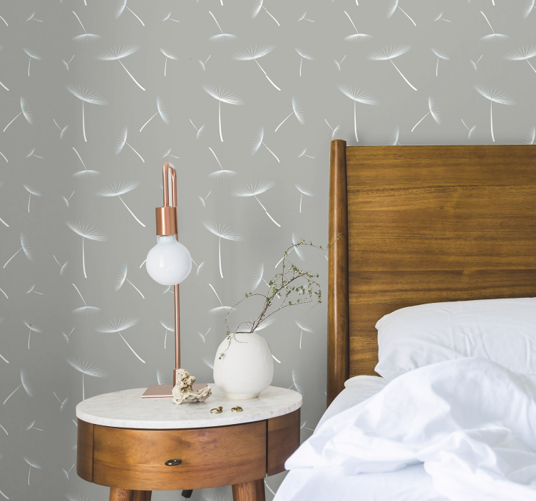 Dandelion Pattern leaf wallpaper - TenStickers