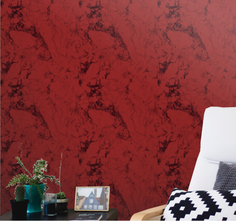 Dark red marble texture Marble Wallpaper - TenStickers
