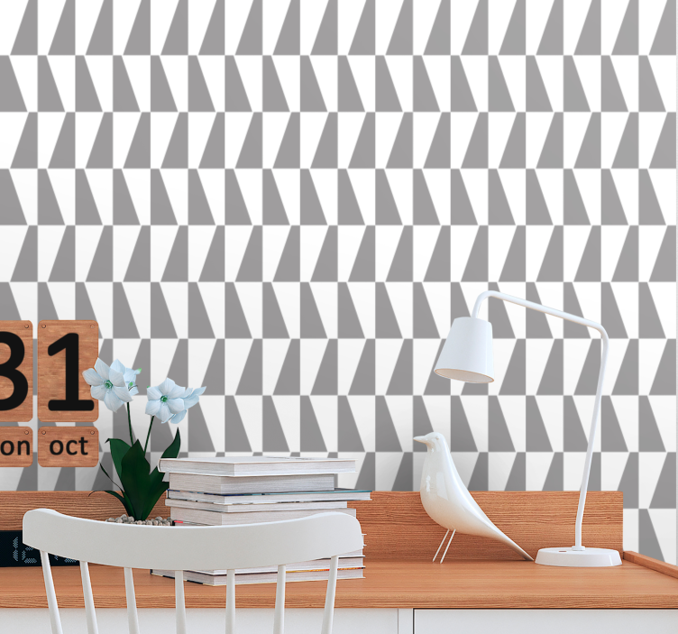 Diagonal Stripes geometric wallpaper - TenStickers