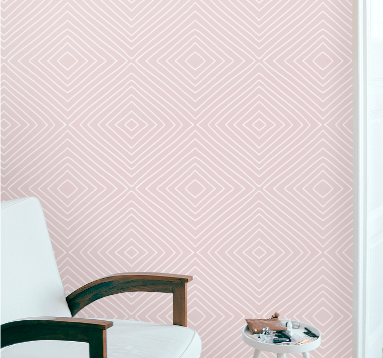 Diamond Line Shapes geometric wallpaper - TenStickers