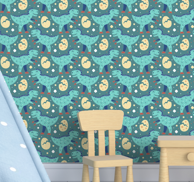Dinosaur Motif dinosaurs wallpaper - TenStickers