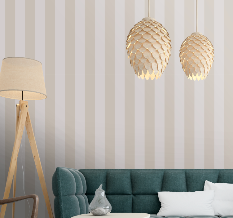 Elegant Beige Shades vertical line wallpaper - TenStickers