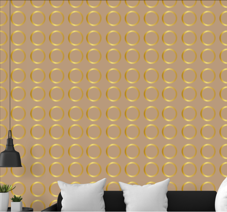 Elegant Circle Pattern polka dots wallpaper - TenStickers