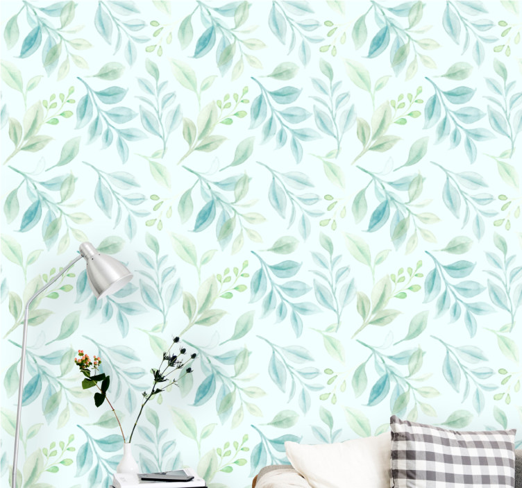 Elegant Foliage leaf wallpaper - TenStickers
