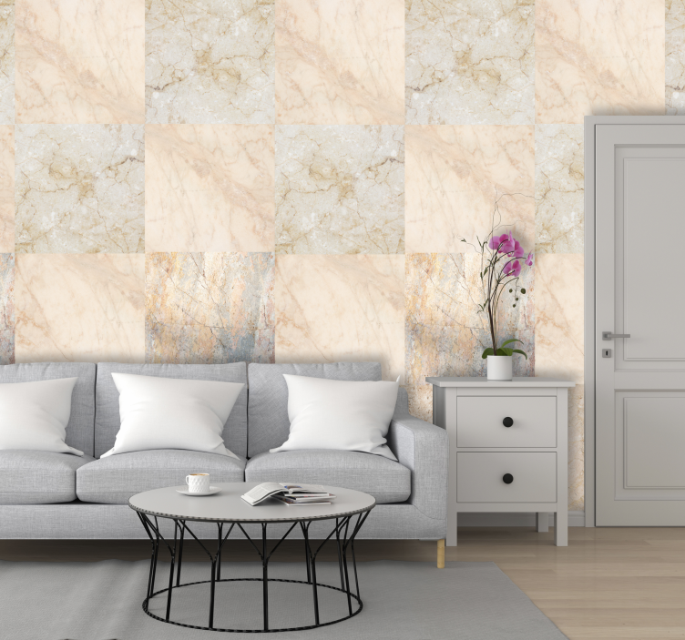 Elegant Marble Texture living room wallpaper - TenStickers