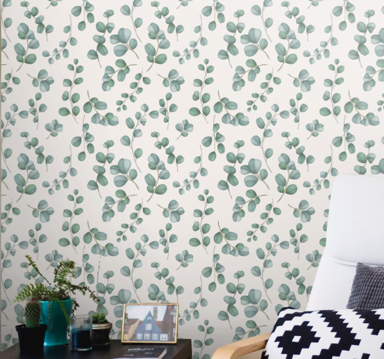 Eucalyptus Foliage leaf wallpaper - TenStickers