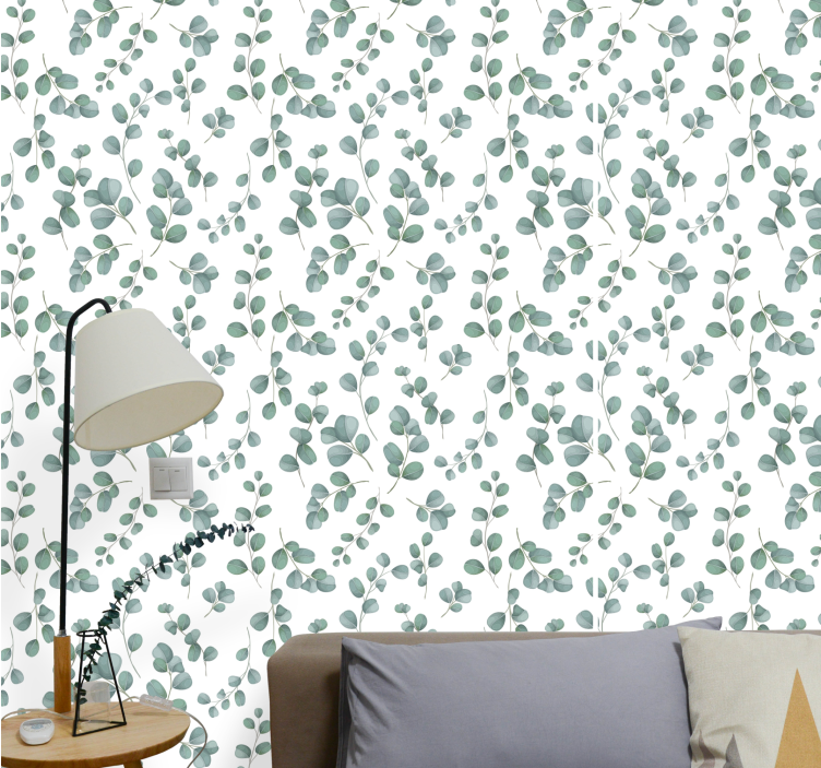 Eucalyptus vine elegance leaf wallpaper - TenStickers