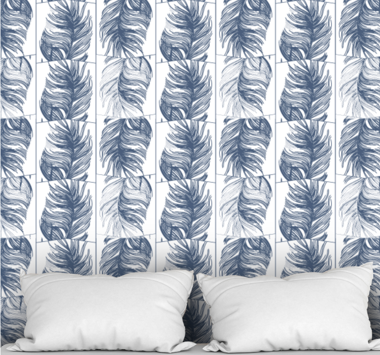 Feathered Foliage leaf wallpaper - TenStickers