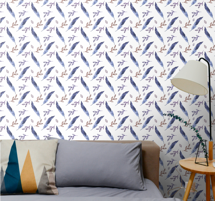 Floral Diagonal Pattern flower wallpaper - TenStickers