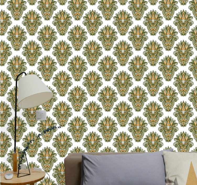 Floral ornament wallpaper elegant floral design - TenStickers