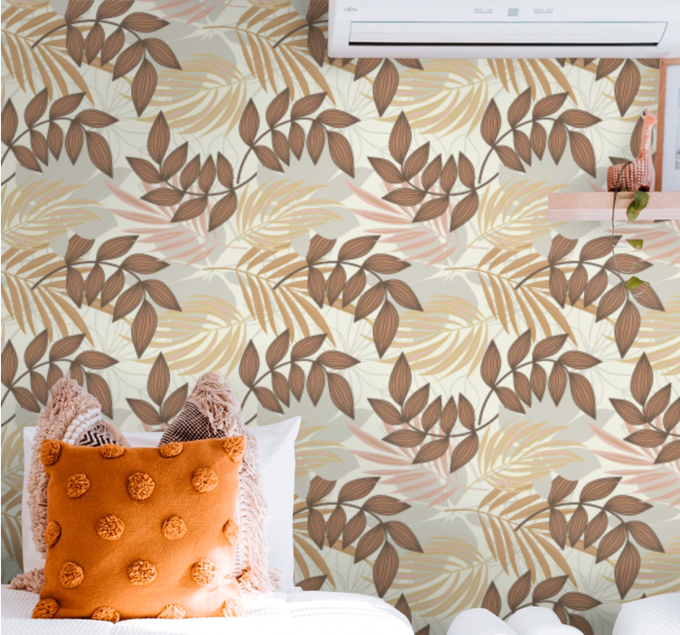 Foliage Motif Design leaf wallpaper - TenStickers