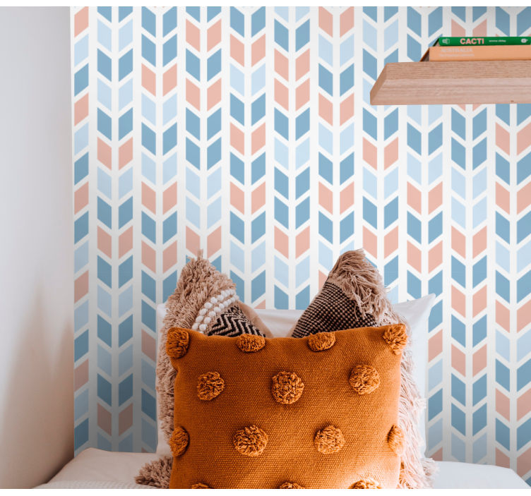 Geometric Arrow Pattern scandinavian wallpaper - TenStickers